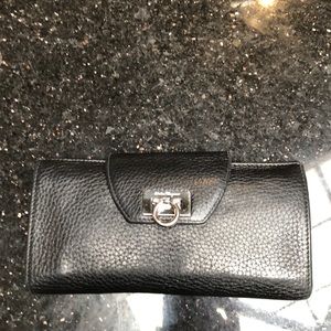 Authentic Salvatore Ferragamo Black Leather Wallet
